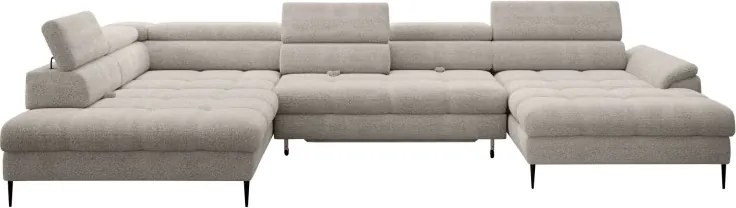 Narożnik EMPOLI XL w układzie U z funkcją spania WERSAL