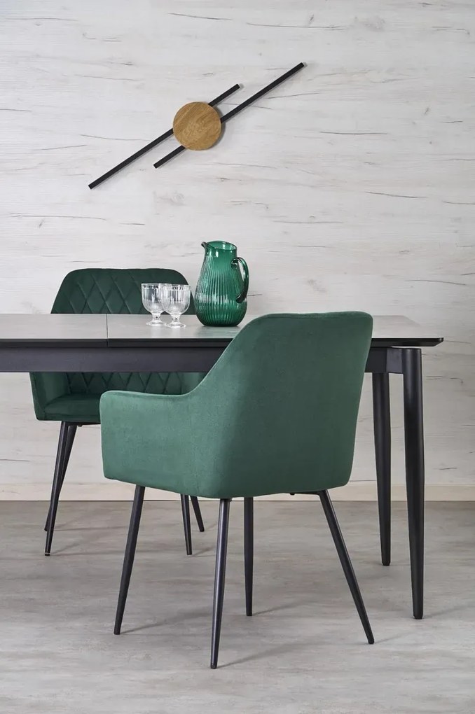 Krzesło tapicerowane K558 VELVET zielone HALMAR