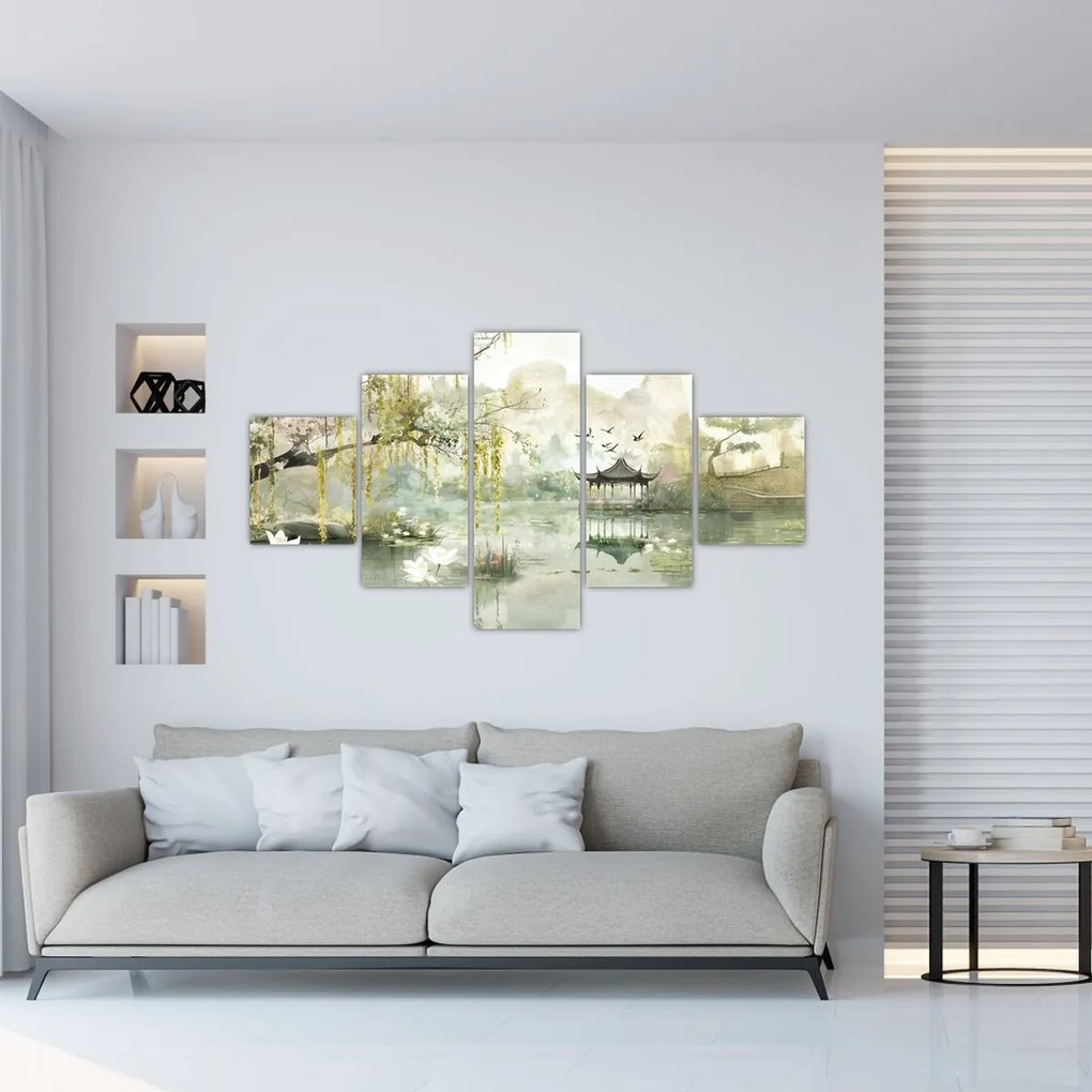 Obraz - Chińskie jezioro (125x70 cm)