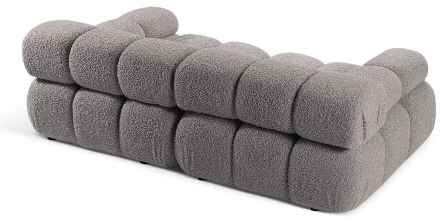 Jasnoszara sofa modułowa z materiału bouclé 188 cm Bellis – Micadoni Home
