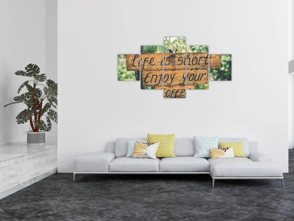 Obraz z wiadomością (125x70 cm)