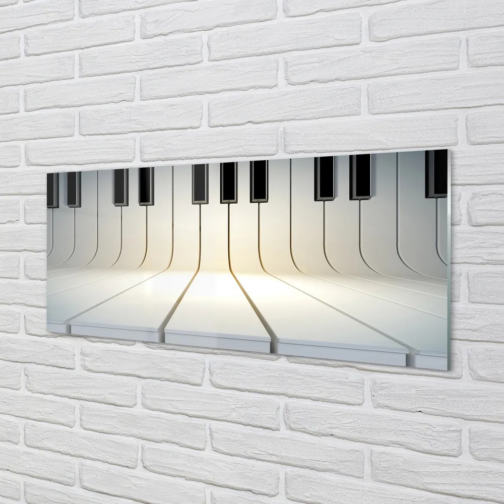 Szklany Panel Pianino klawisze