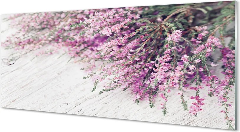 Szkło do Kuchni na Ścianę Bukiet na Rustykalnych Deskach