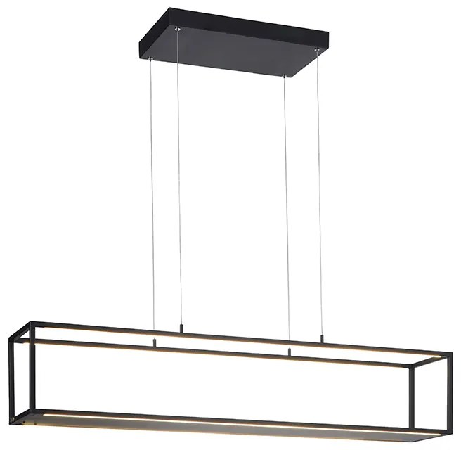 Designerska lampa wisząca czarna z wbudowanym LED z dotykowym ściemniaczem - JitskePrzemysłowy Oswietlenie wewnetrzne