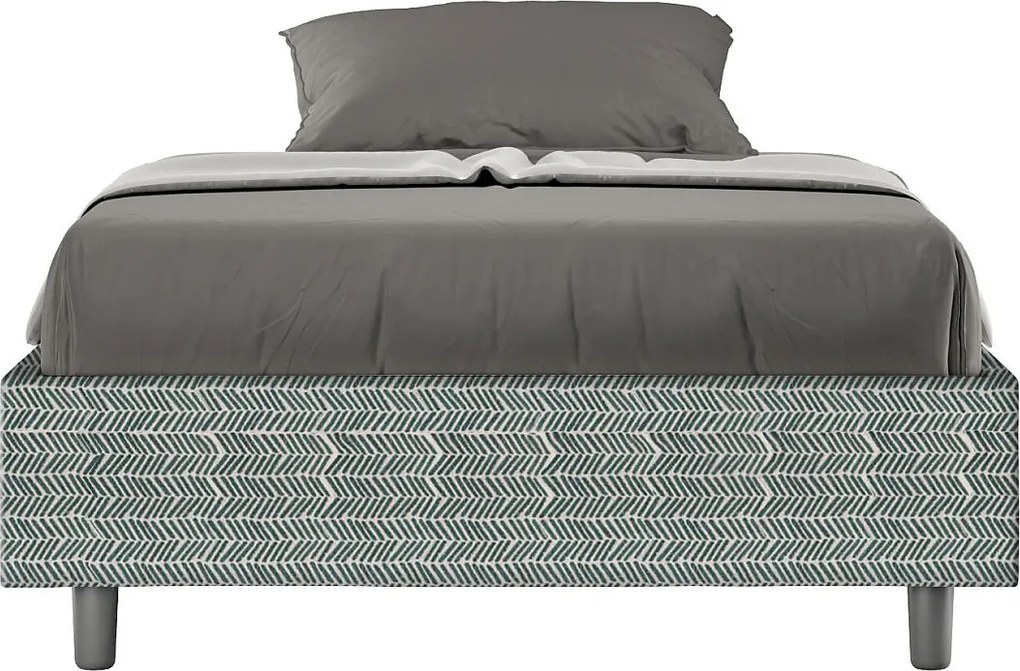 Łóżko bez stelaża tapicerowane 120x210 tkaniny Aragona 7 błękitny Azelia