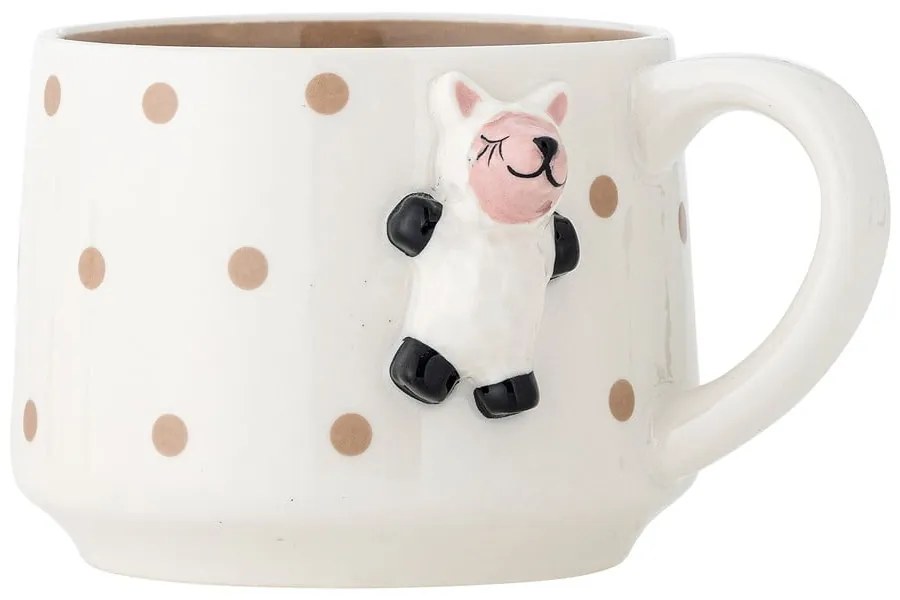 Biały ceramiczny kubek dla dzieci na kakao 370 ml Dolly – Bloomingville Mini
