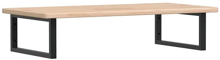 Naturalne drewno półka 100x50 czarne uchwyty - Bafo