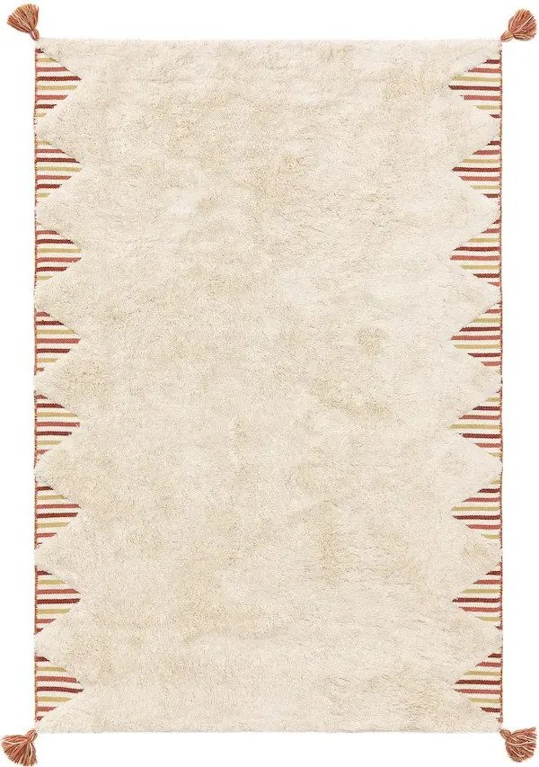 Wełniany miękki dywan z frędzlami Floki