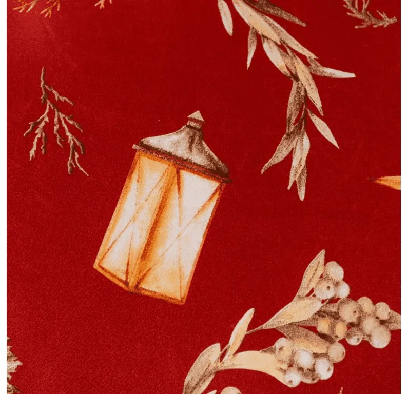 PrzytulneMieszkanie.pl PrzytulneMieszkanie.pl Pościel z mikrofibry ZŁOTE ŚWIĘTA czerwona Rozmiar pościeli: 70 x 90 cm | 140 x 200 cm