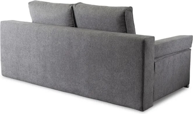 Sofa Rozkładana z Funkcją Spania RENO Dwuosobowa Szara Nowoczesna do Salonu