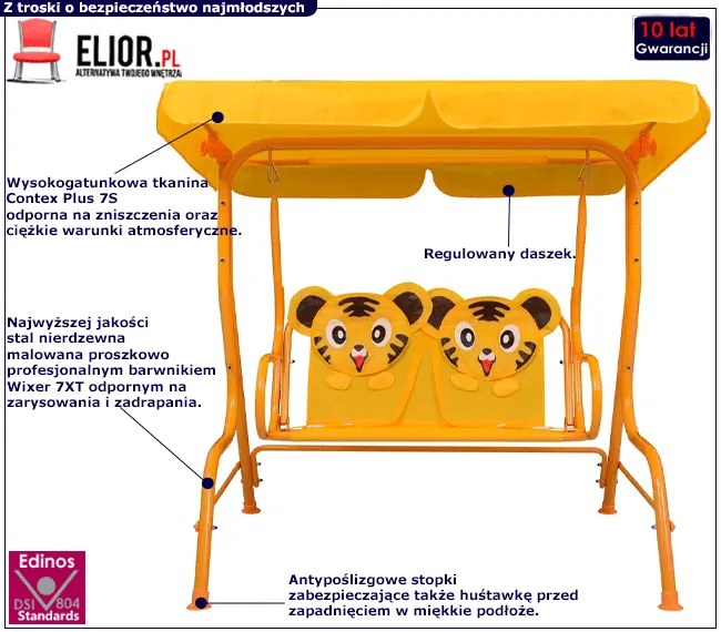 Dziecięca huśtawka ogrodowa wolnostojąca K2-K31