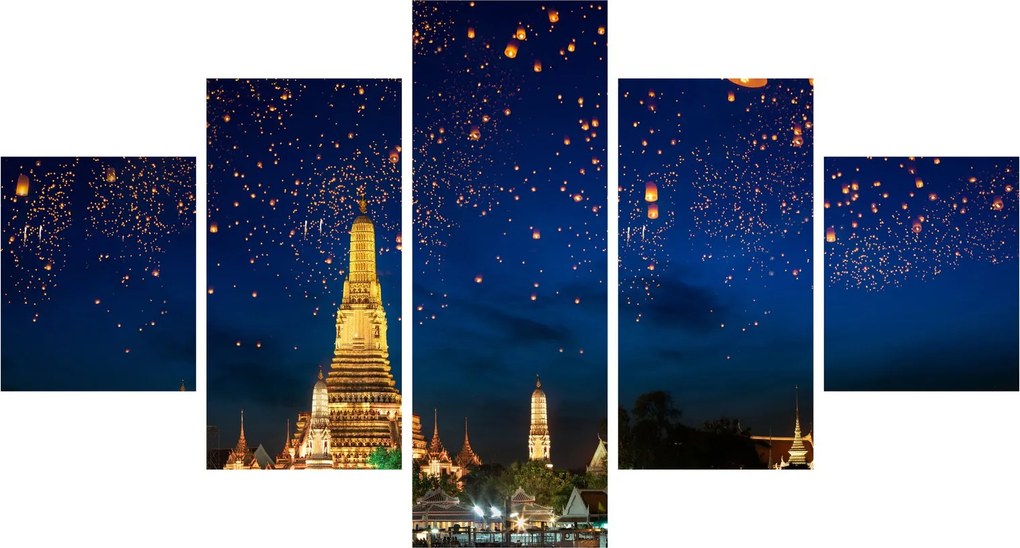 Obraz - Lampiony szczęścia, Bangkok (125x70 cm)