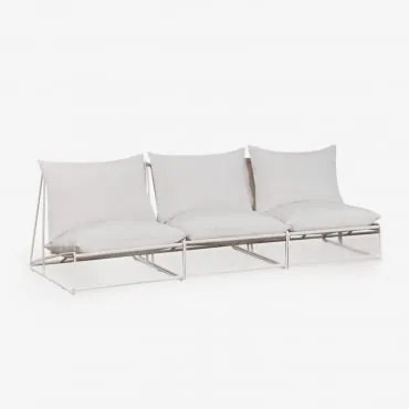 Amaro 3-częściowa Modułowa Sofa Ogrodowa Gardenia Biel - Sklum