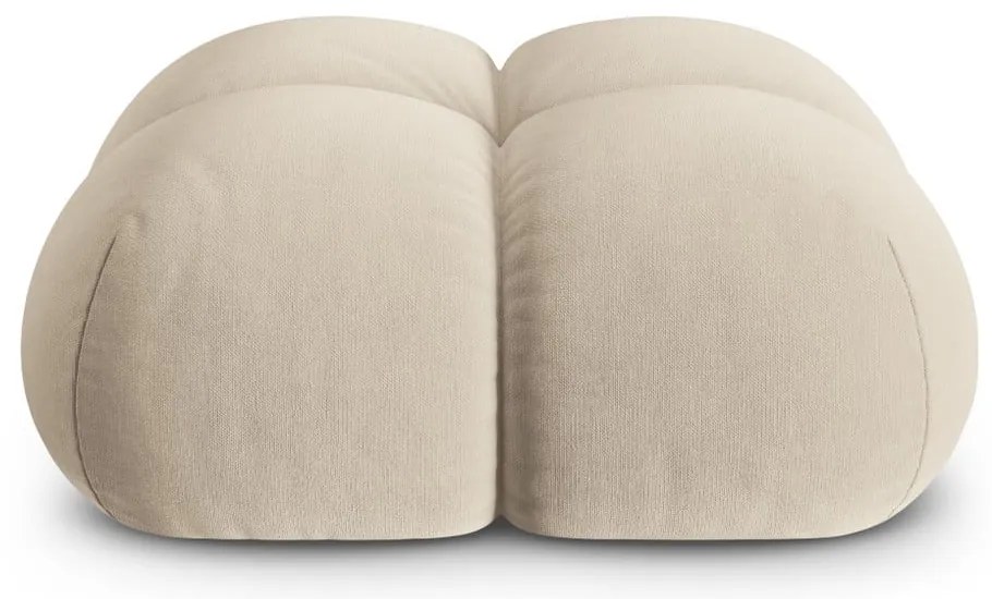 Beżowy aksamitny podnóżek Loretto – Cosmopolitan Design