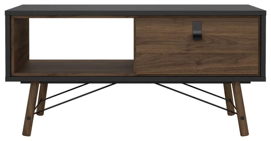 Ciemnobrązowy stolik 48x102 cm Ry – Tvilum