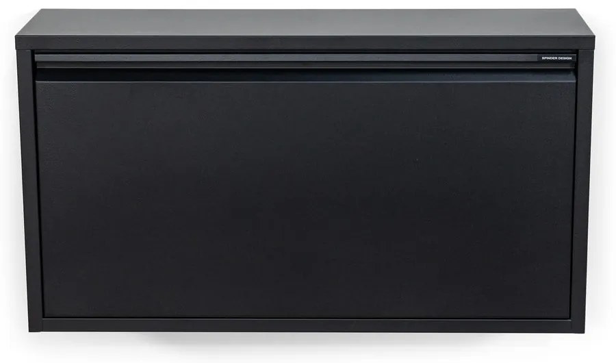 Czarna metalowa uchylna/wisząca szafka na buty 75x41x22 cm Billy – Spinder Design