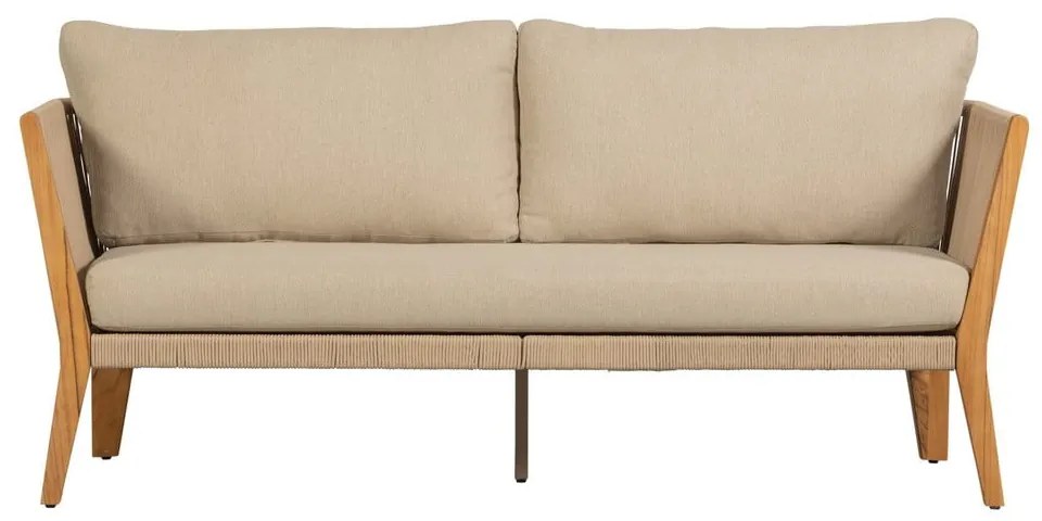 Beżowo-naturalna sofa ogrodowa z litego drewna dębowego San Remo – Exotan