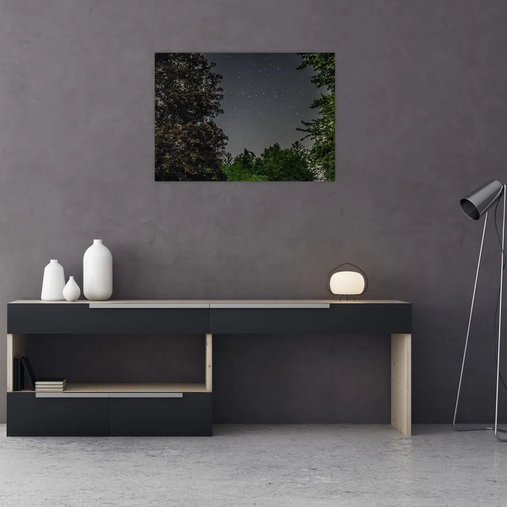 Obraz na szkle - nocne niebo (70x50 cm)