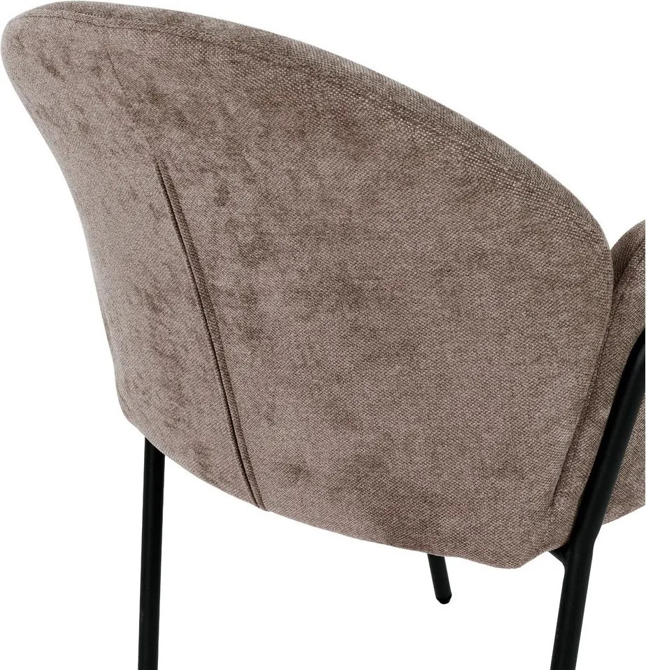 Brzoskwiniowe tapicerowane fotele jadalniane zestaw 2 szt. Aslin – MOME