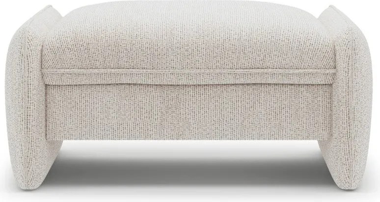 Kremowy podnóżek z tkaniny szenilowej Georgia – Micadoni