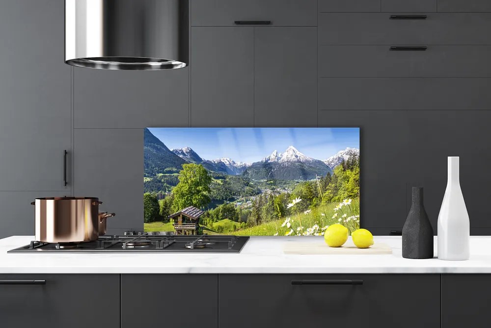 Panel nad blat kuchenny Pola U Podnóża Majestatycznych Gór