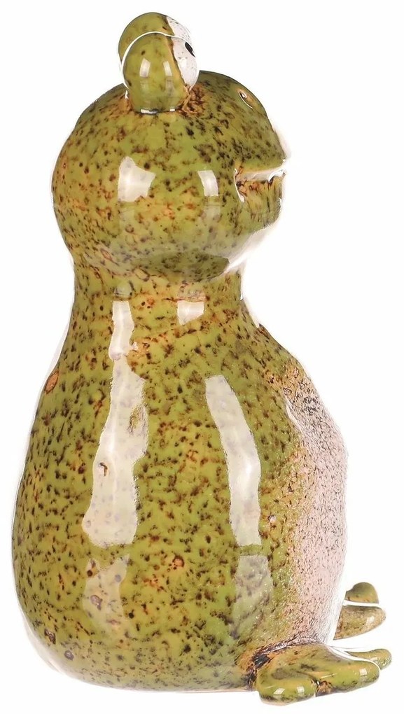 Ogród dekoracja na płot Żaba, 8 x 8 x 14 cm,ceramika