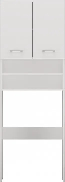 Szafka Pola DK | Biała | | 64x30x180 cm | Regał Łazienkowy nad Pralkę