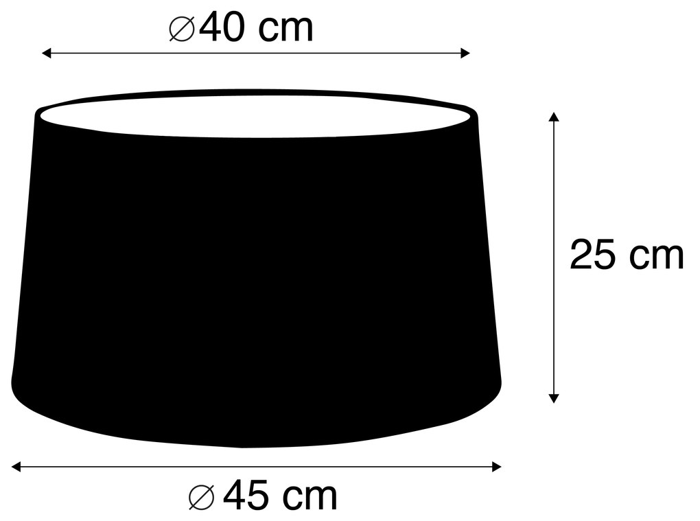 Abażur lniany ciemnoszary 45 cm