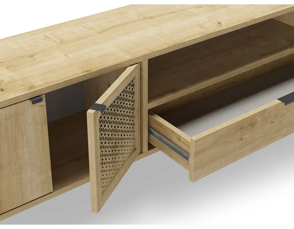 Szafka pod TV w dekorze dębu 160x50 cm Inca – Marckeric