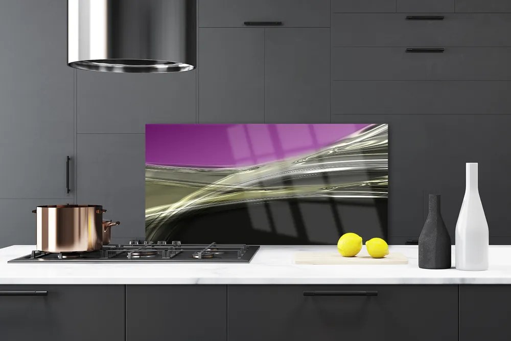 Szkło do Kuchni na Ścianę Złożona Geometria Przestrzeni