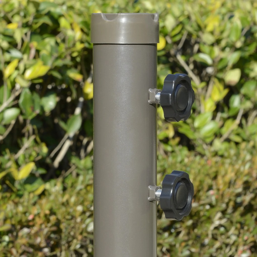 Outsunny Parasol 2,7 m Parasol na wsporniku z podstawą krzyżową Stal na zewnątrz jasnoniebieski