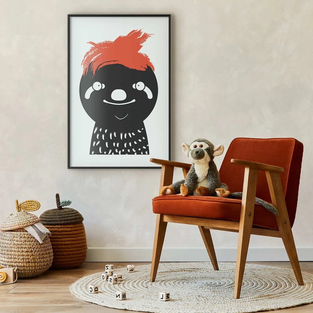Plakat Szalony leniwiec 60x90 cm z ramą czarną bez marginesu ARTGEIST B