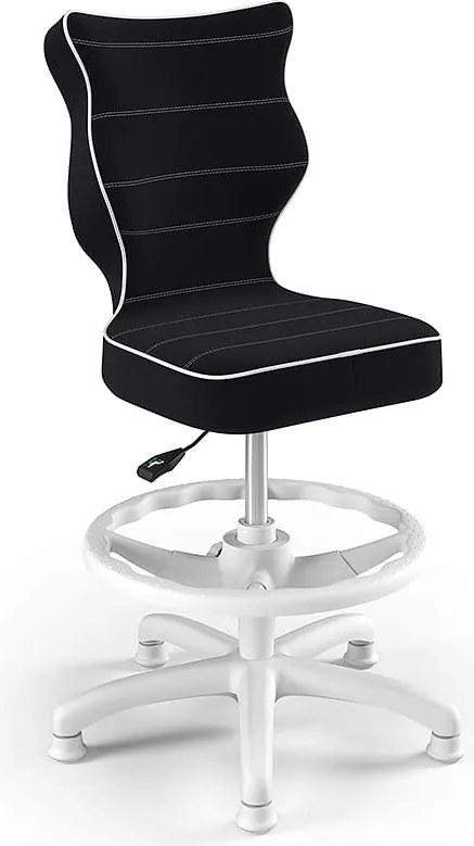 Obrotowe krzesło dla dzieci z podnóżkiem Petit White rozmiar 4 (133-159 cm)
