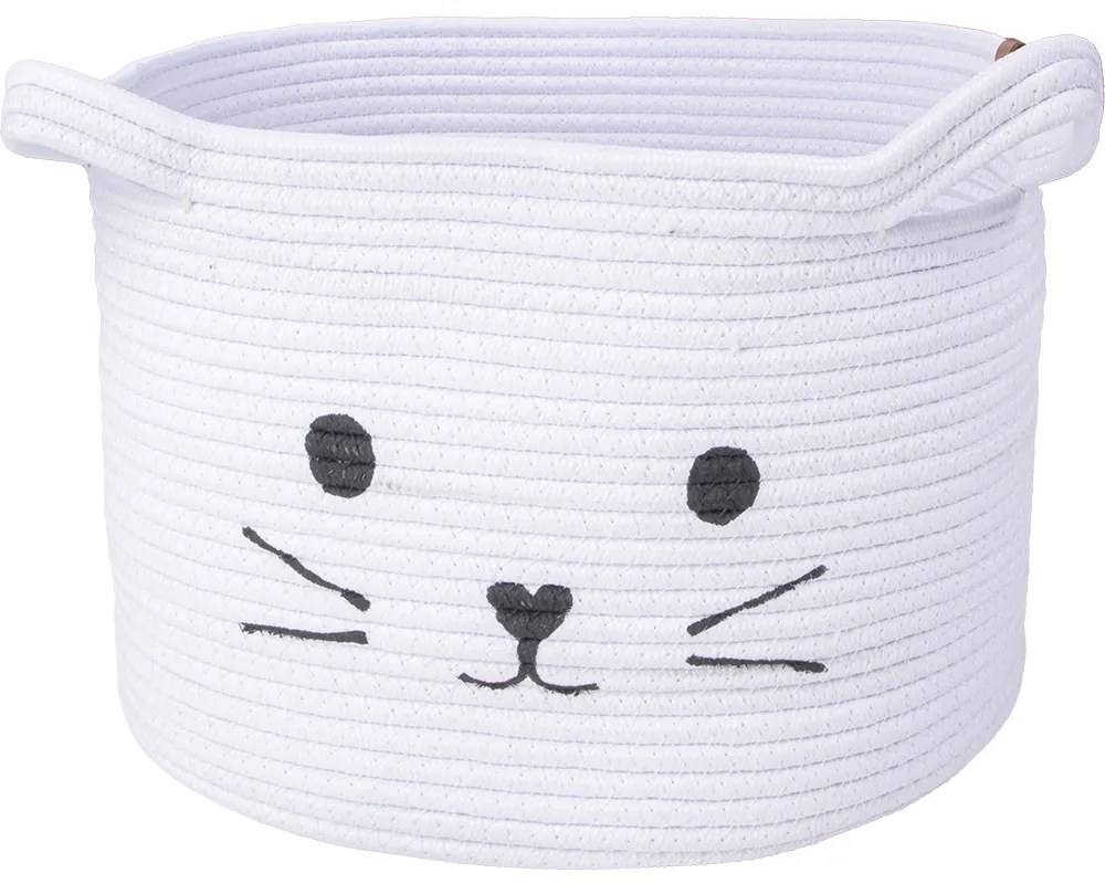 Koszyk pleciony Koszyk na zabawki kremowy KITTY 025x035 inny