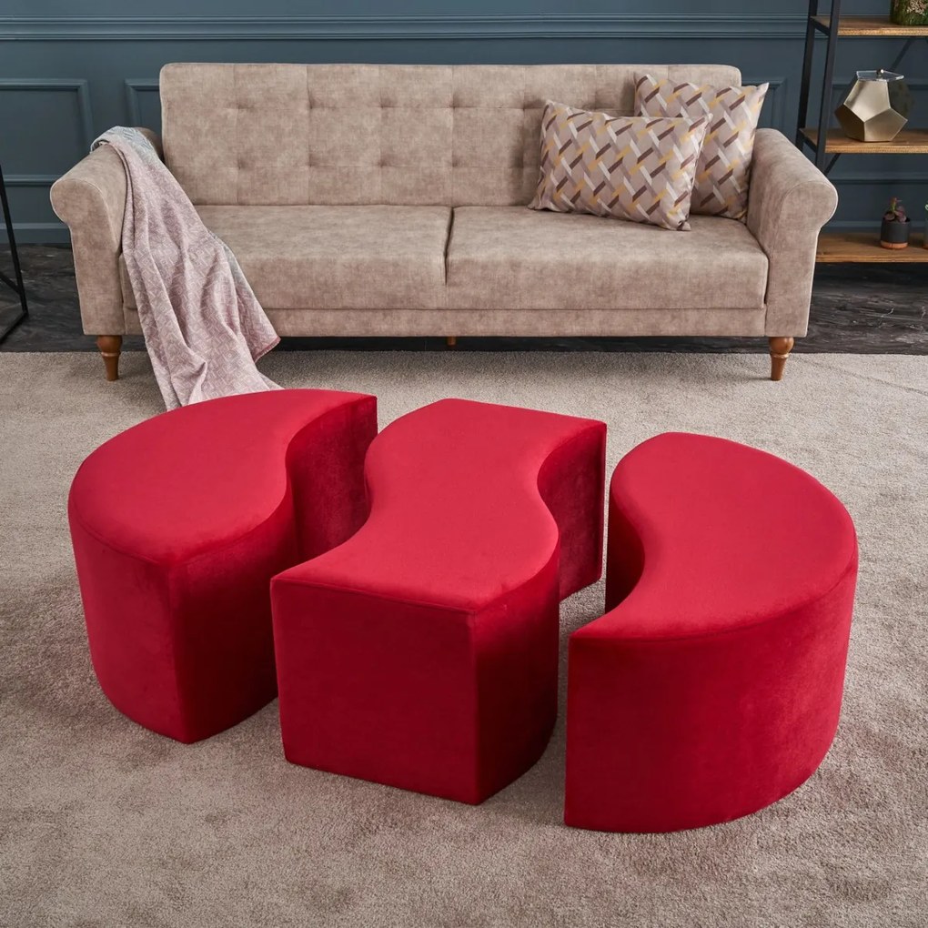 Taboret Alya Pouf Red