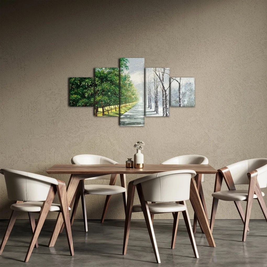 Obraz - Zima kontra lato (125x70 cm)