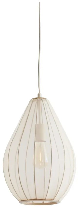 Beżowa lampa wisząca z tekstylnym kloszem ø 28 cm Itela – Light & Living