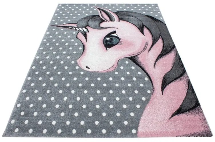 Dywan dziecięcy Kids Jednorożec różowy 200 cm x 290 cm