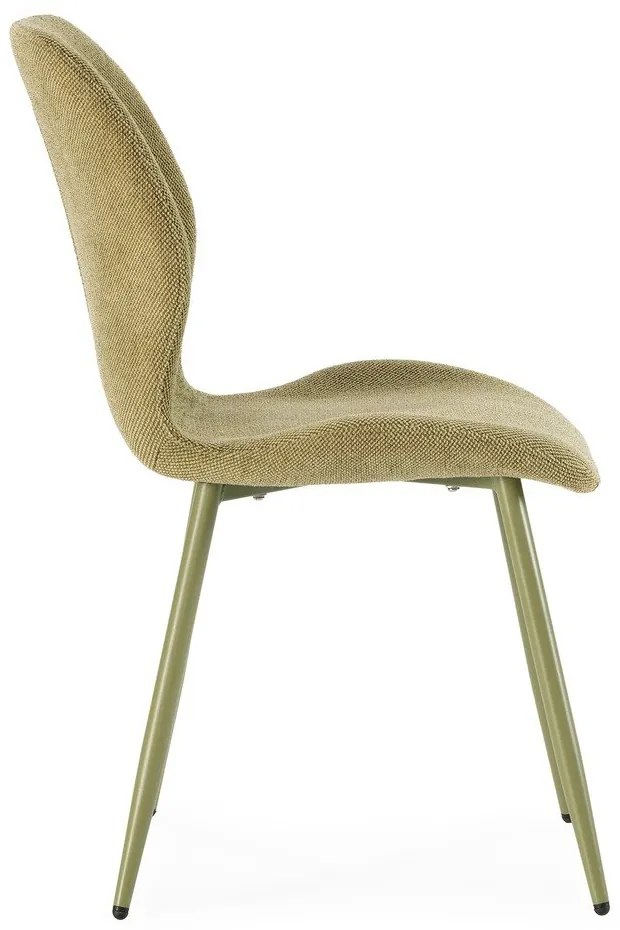 Zielone tapicerowane krzesła zestaw 4 szt. Ansu – Marckeric