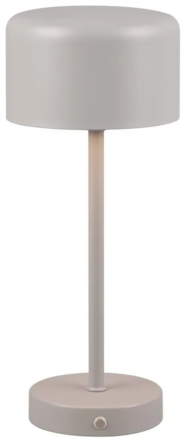 Jasnoszara lampa stołowa LED ze ściemniaczem (wys. 30 cm) Jeff – Trio