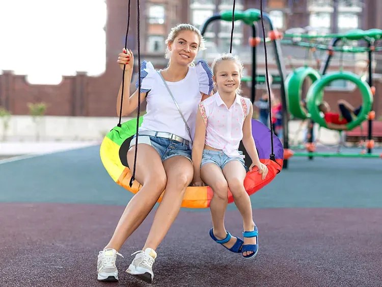 Dziecięca huśtawka ogrodowa bocianie gniazdo 60 cm C9-W05