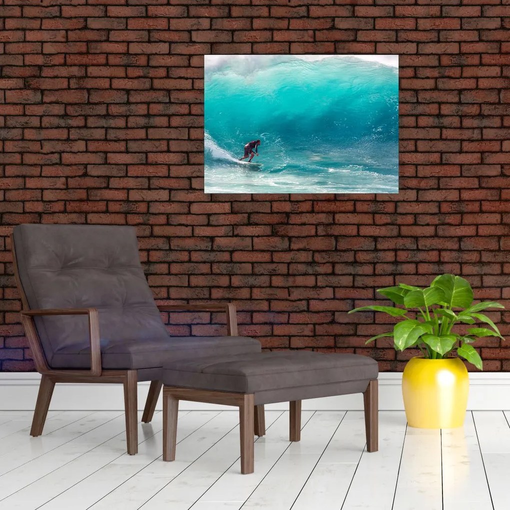 Obraz surfera na falach (70x50 cm)