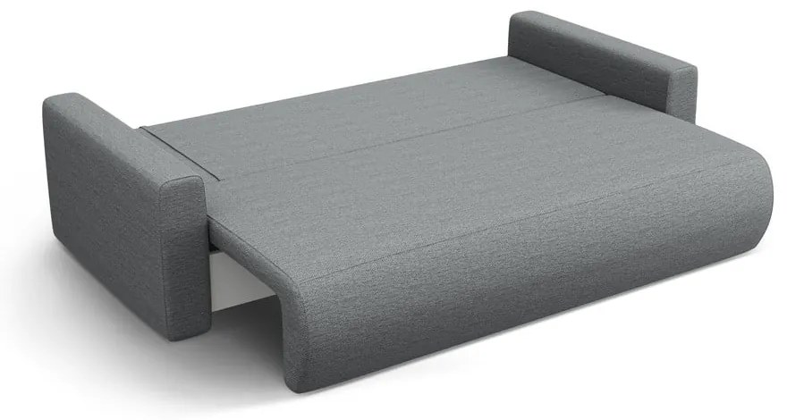 Szara rozkładana sofa ze schowkiem 238 cm Belfast – Cosmopolitan Design