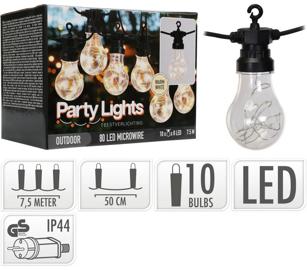Łańcuch świetlny Bulbs, 80 LED