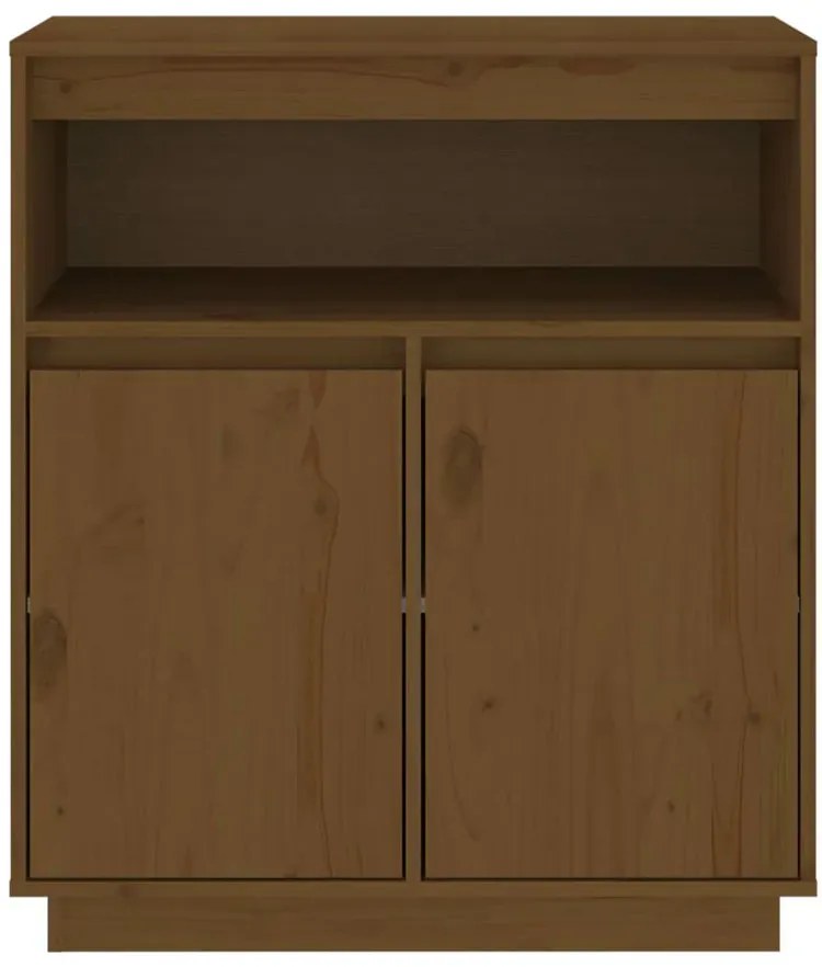 Drewniana szafka dwudrzwiowa z półką miodowy brąz H5-B71