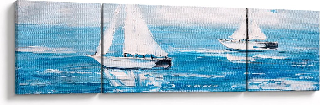 Obraz - Obraz jachtów na morzu (170x50 cm)