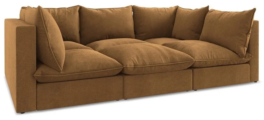 Sofa w kolorze terakoty 255 cm Manao – Makamii
