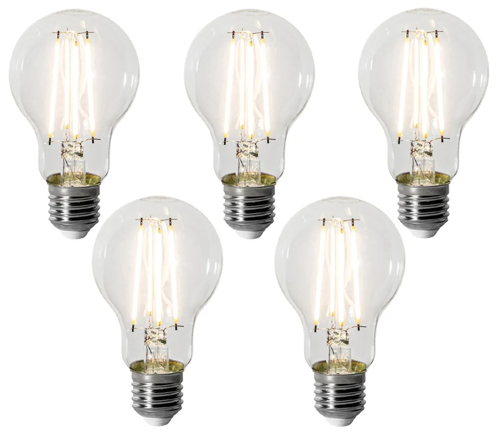Zestaw 5 ściemnialnych żarówek LED E27 A60 8W 900 lm 3000K