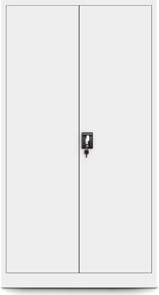 Dwudrzwiowa szafa aktowa z sejfem Tomasz 90x45x185 cm biała