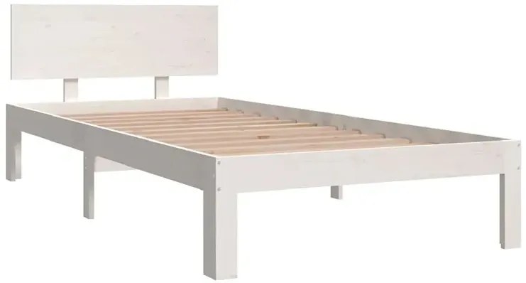 Białe pojedyncze łóżko drewniane 90x200 N2-N20
